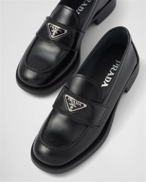 prada loafers uk|unlined brushed leather loafers prada.